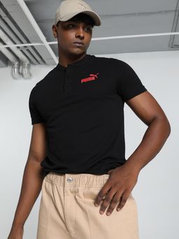 Puma - Henley Men Black T-Shirt