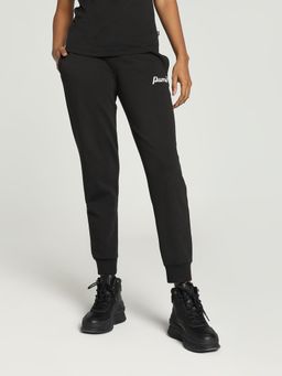 Puma - Essentials+ Script Tr Women Black Sweatpant