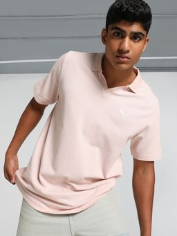 Puma - Essentials V Neck Men Pink Polo T-Shirt