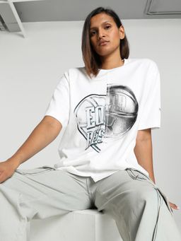 Puma - Cherry On Top Cut & Sew Women White T-Shirt