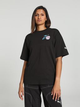 Puma - Cherry On Top Graphic Women Black T-Shirt