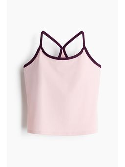 H&M - Girls Pink Yoga Top With Softmove