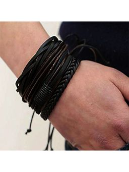 Yellow Chimes - Unisex 4 Brown Multistrand Bracelet