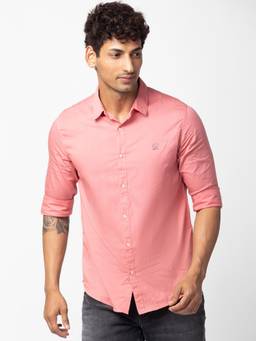 Spykar - Pink Full Sleeves Shirt For Men
