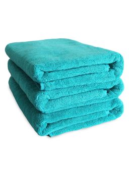 Heelium - Bamboo Bath Towel, Soft, Absorbent & Odour Free, 140x70cm, Set of 3, Teal