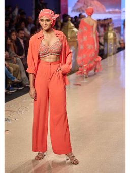 Gopi Vaid - Hira Solid Co-ord Set (Set of 3)