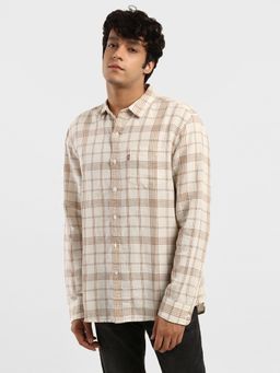 Levi's - Men Off White Collar Neck Shirt
