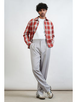 FREAKINS - Ice Grey Side Detail Mens Korean Casual Trouser