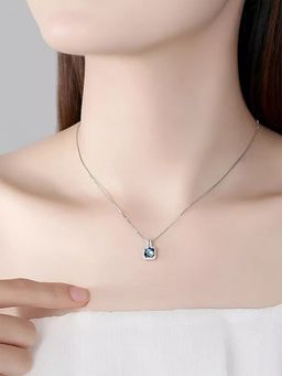 Raajsi By Yellow Chimes - 925 Sterling Silver Pendant Pure Silver Heart Pendant Chain