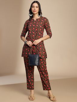 Shaily - Navy Blue Floral Print Co-Ords (Set of 2)