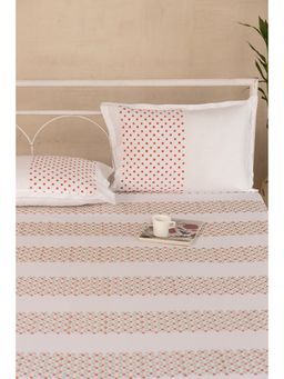 ADYA - Brick Star Pure Cotton Bedsheet with Pillow Cover (King)