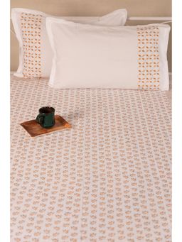 ADYA - Desert Leaf Tropicana Pure Cotton Bedsheet with Pillow Cover (King)