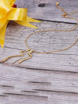 Estele - Gold & Rhodium Plated Dazzling Pendant with Crystals for Women