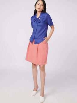 Not So Pink - Navy Blue Neck Tie Shirt