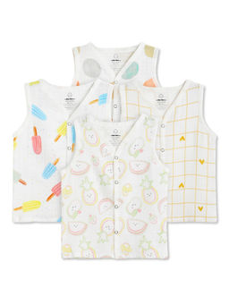 The Book Club - Muslin Cotton Baby Jhabla (Pack of 4)