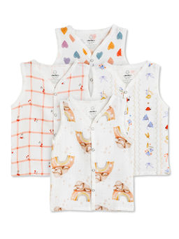 The Book Club - Muslin Cotton Baby Jhabla (Pack of 4)