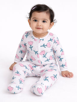 Blumbuds - Soft Cotton Floral Print Baby Onesie