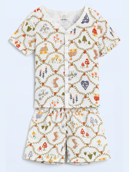 The Book Club - Muslin Cotton Printed Shirt and Shorts