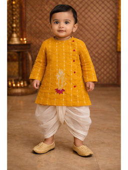 PSPeaches - Baby Boy Woven Kurta and Dhoti