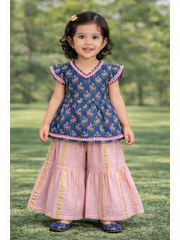 PSPeaches - Baby Girl Floral Printed Kurta and Palazzo