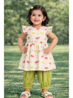 PSPeaches - Baby Girls Printed Kurta and Salwar