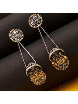 Voylla - Gulak Two Tone Dangling Earrings