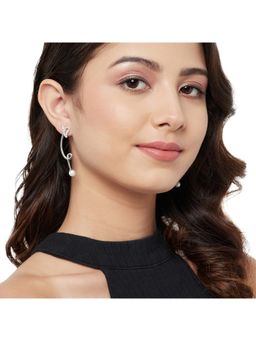 Voylla - Rhodium Brass Earrings