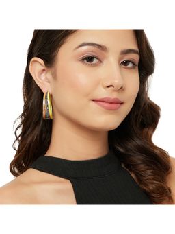 Voylla - Fashion Trendy Hoops Silver Brass Earrings