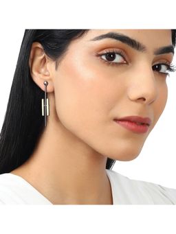 Voylla - Benzene Rhodium Brass Earrings