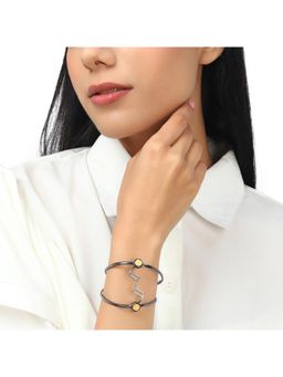Voylla - Benzene Rhodium Enamelled Adjustable Bracelet
