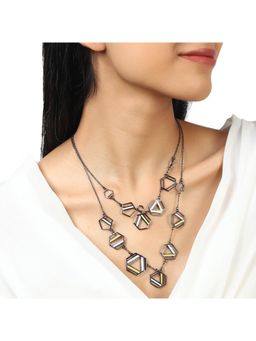 Voylla - Benzene Rhodium Enamelled Necklace