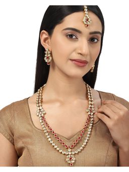 Voylla - Kundan Gold Plated Jewellery Set