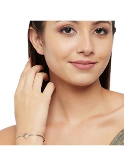 Voylla - Generic Heart Rhodium Plated Bracelet