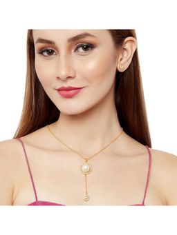 Voylla - Gold Toned Pearl Beaded Jewellery Set