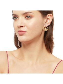 Voylla - Pearl Earrings in White Gold Finish