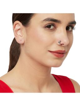Voylla - Bohemian Style Silver Plated Nose Pin