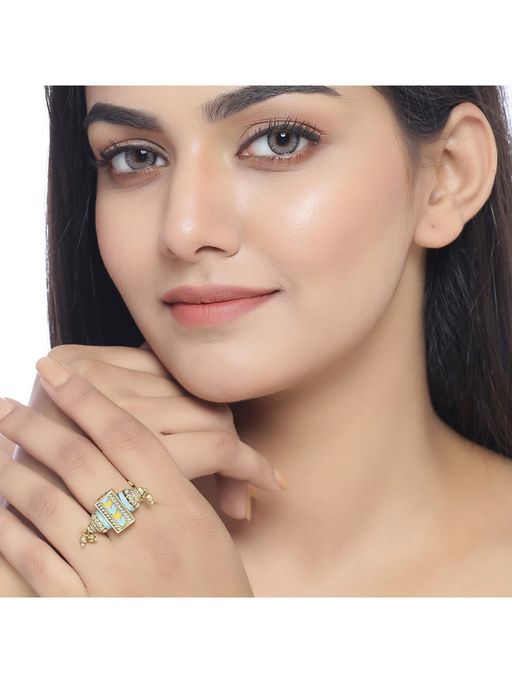 Buy Voylla Gwalior Lightly Embellished Statement Ring Online