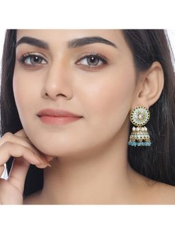 Voylla - Gwalior Dome Enamelled Jhumka Earrings