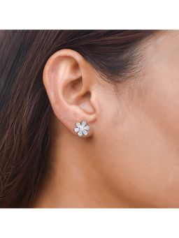 Voylla - 925 Sterling Silver Floral Stud Earrings