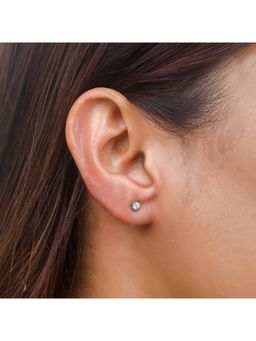 Voylla - 925 Sterling Silver Round Earrings