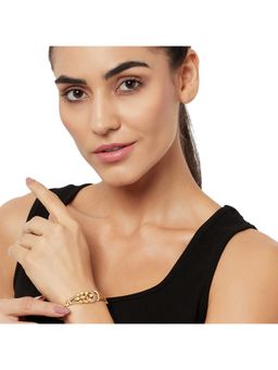 Voylla - Sparkling Elegance Kundan Cuff Bracelet