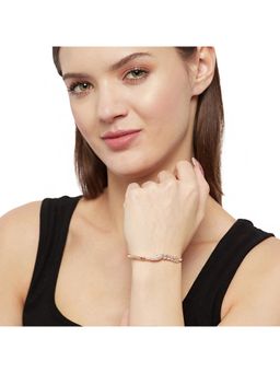 Voylla - Trendy CZ Gems Adorned Rose Gold Bracelet