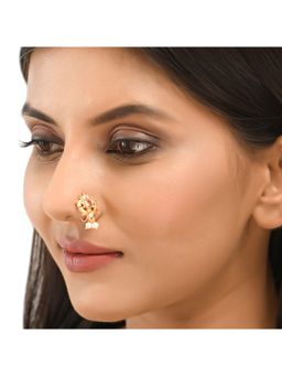 Voylla - Apsara Dainty Gold Plated Nose Pin
