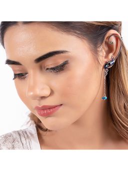 Voylla - Evil Eyes Lightly Embellished Cuff Earrings