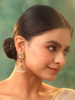 Yellow Chimes - Traditional Gold Plated Jhumka