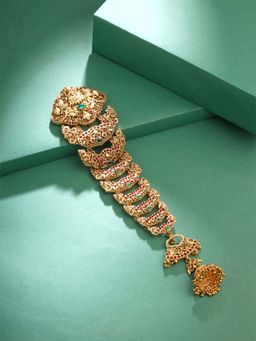 Yellow Chimes - Golden Braidal Jhooda Bun Pin