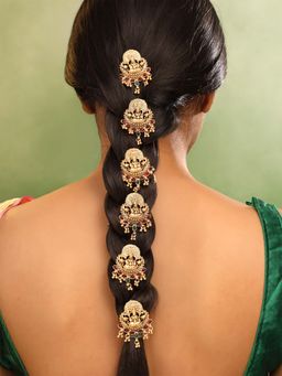 Yellow Chimes - Gold-Plated Bridal Juda Pin Bun Pin