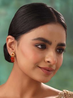 Yellow Chimes - Golden Floral Drop Earrings