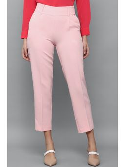 Allen Solly - Women Pink Regular Fit Solid Casual Trousers