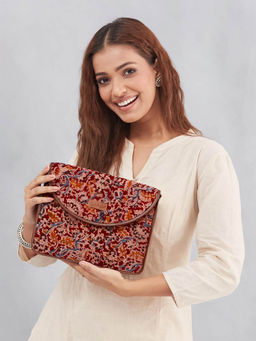 Fabindia - Red Cotton Sling Bag (S)